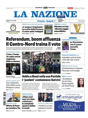 Prima Pagina "La Nazione"