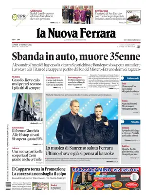 Prima Pagina "La Nuova Ferrara"