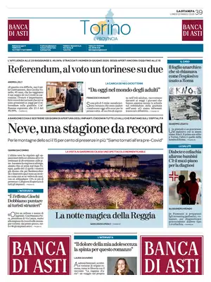Prima Pagina "La Stampa | Torino"