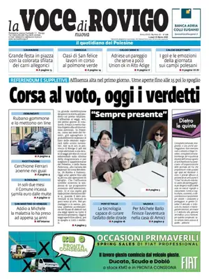 Prima Pagina "La Voce di Rovigo"