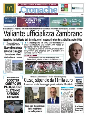 Prima Pagina "Le Cronache | Salerno"