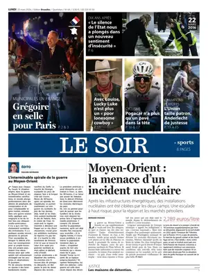 Prima Pagina "Le Soir"