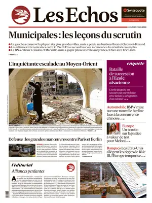 Prima Pagina "Les Échos"
