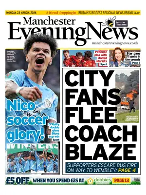 Prima Pagina "Manchester Evening News"