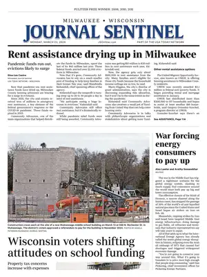 Prima Pagina "Milwaukee Journal Sentinel"