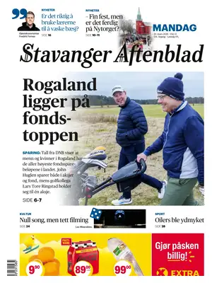 Prima Pagina "Stavanger Aftenblad"