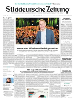 Prima Pagina "Süddeutsche Zeitung"