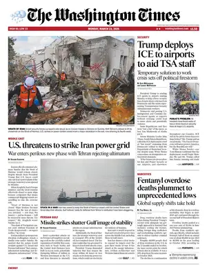 Prima Pagina "The Washington Times"