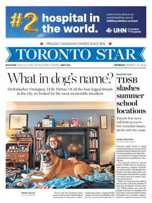Prima Pagina "Toronto Star"