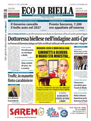 Prima Pagina "Eco di Biella"