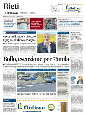 Prima Pagina "Il Messaggero | Rieti"
