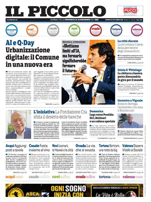 Prima Pagina "Il Piccolo | Alessandria"