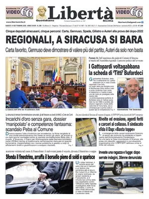 Prima Pagina "Libertà Sicilia"