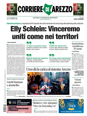 Prima Pagina "Corriere di Arezzo"