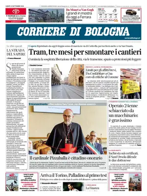 Prima Pagina "Corriere di Bologna"
