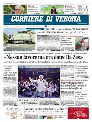 Prima Pagina "Corriere di Verona"