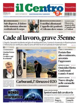 Prima Pagina "Il Centro | L'Aquila"