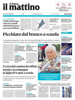 Prima Pagina "Il Mattino di Padova"