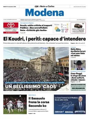 Prima Pagina "Il Resto del Carlino | Modena"