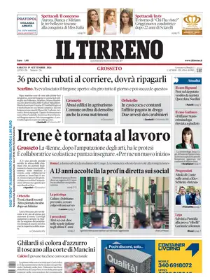 Prima Pagina "Il Tirreno | Grosseto"