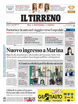 Prima Pagina "Il Tirreno | Pisa, Pontedera"