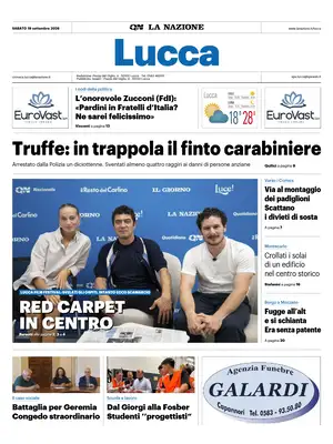 Prima Pagina "La Nazione | Lucca"