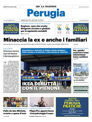 Prima Pagina "La Nazione | Perugia"