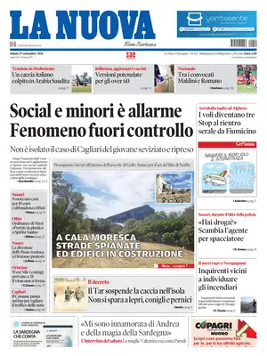 Prima Pagina "La Nuova Sardegna"