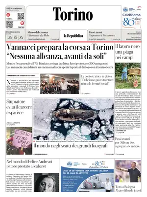 Prima Pagina "La Repubblica | Torino"