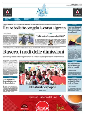 Prima Pagina "La Stampa | Asti"