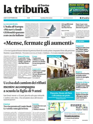 Prima Pagina "La Tribuna di Treviso"
