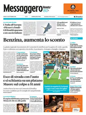 Prima Pagina "Messaggero Veneto | Gorizia"