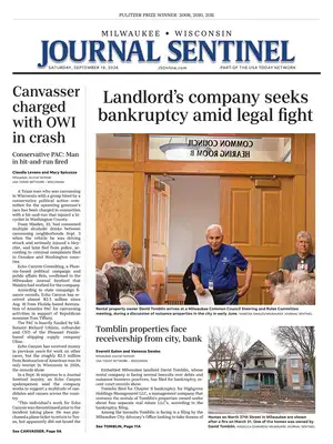 Prima Pagina "Milwaukee Journal Sentinel"