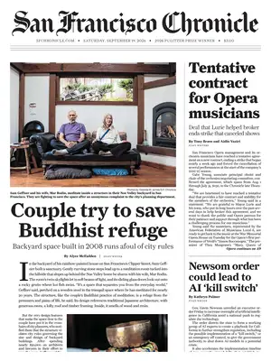 Prima Pagina "San Francisco Chronicle"