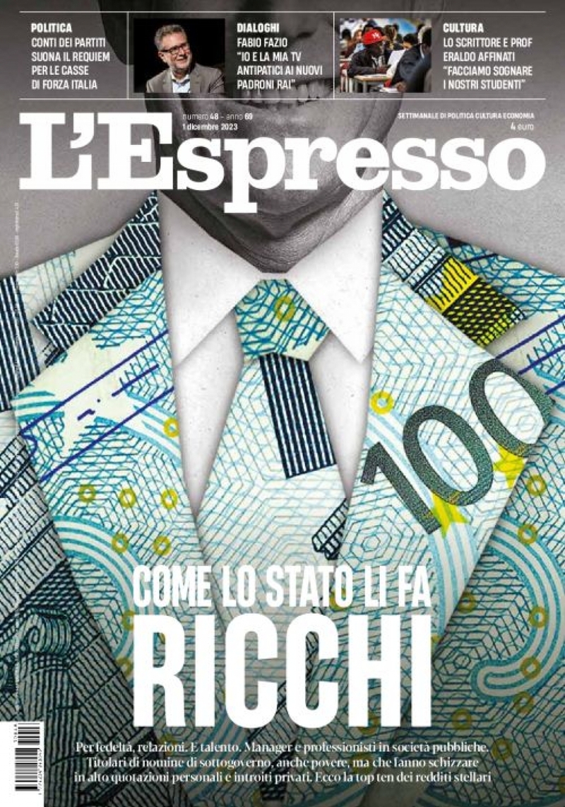 Copertina L'Espresso 05/12/2023