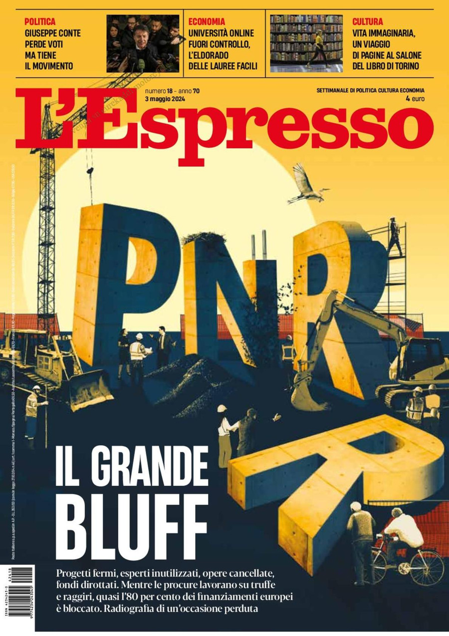 Copertina L'Espresso 03/05/2024