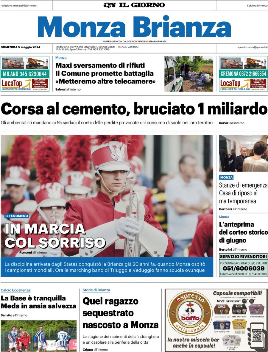 Prima Pagina Il Giorno (Monza Brianza) 05/05/2024