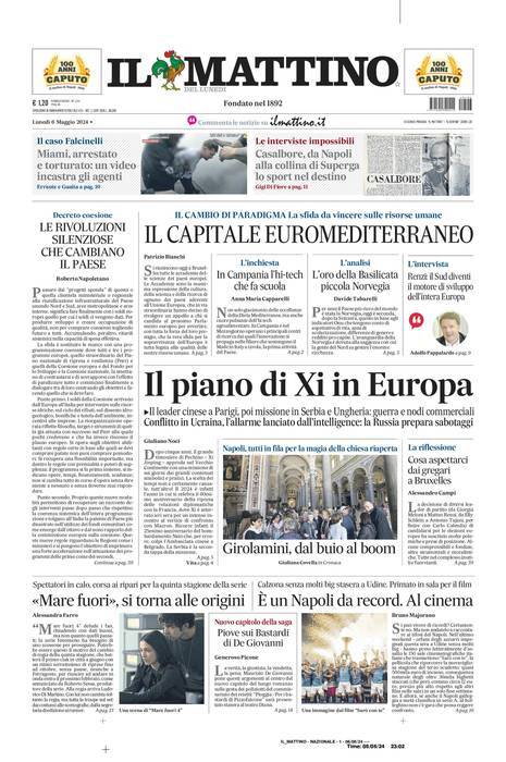 Prima Pagina Il Mattino 06/05/2024