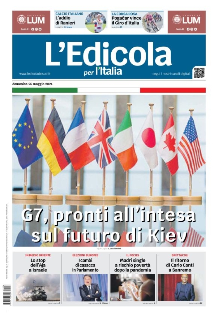 Copertina L'Edicola per l'Italia 26/05/2024