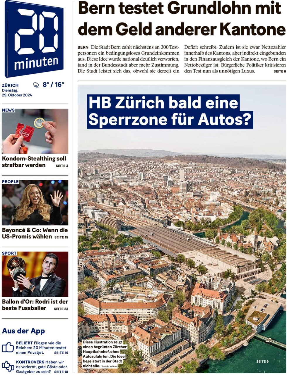 Prima Pagina 20 Minuten 29/10/2024