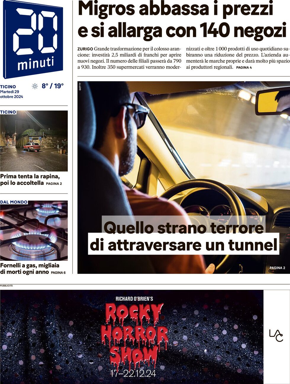 Prima Pagina 20 Minuti 29/10/2024