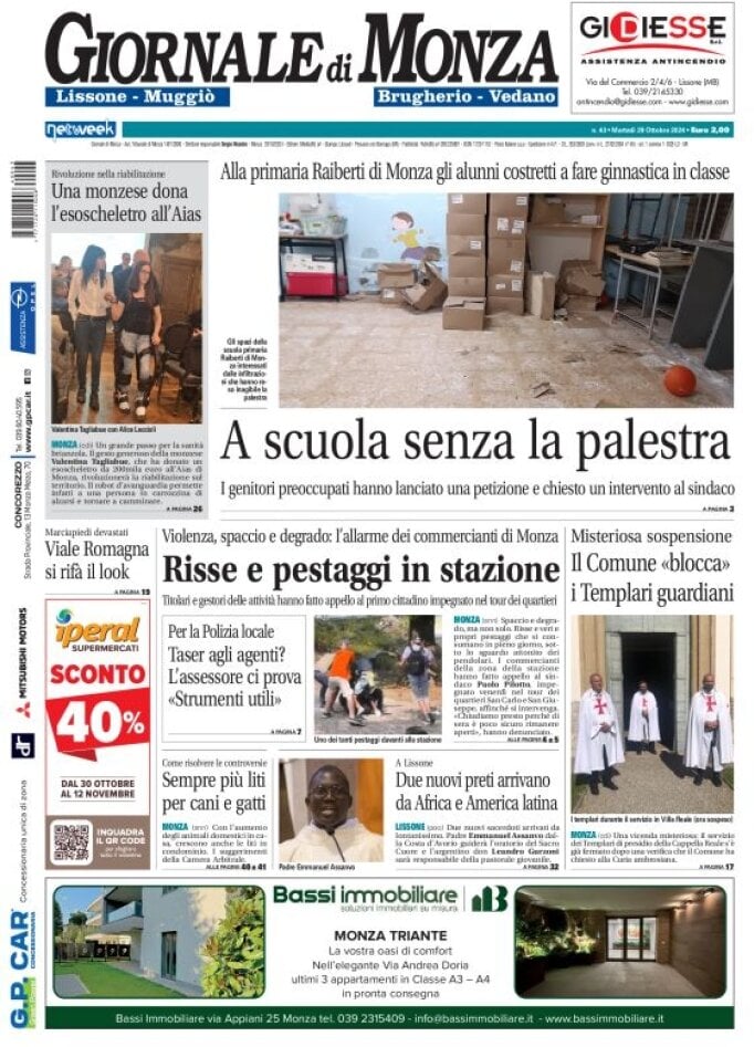 Copertina Giornale di Monza 29/10/2024