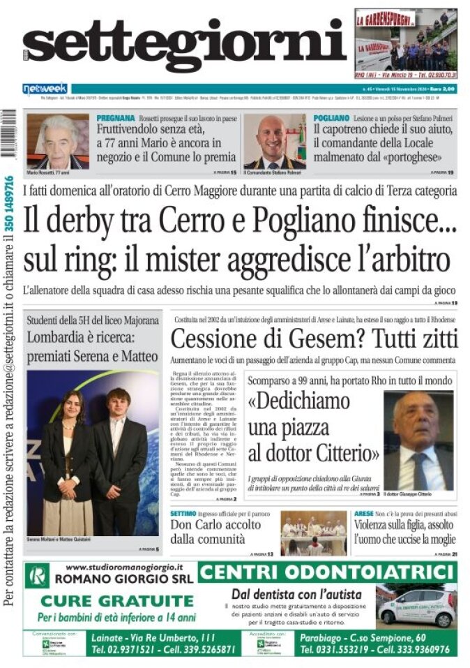 Copertina Settegiorni (Rho) 15/11/2024