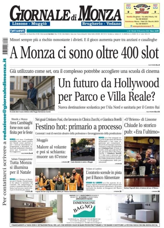 Copertina Giornale di Monza 19/11/2024