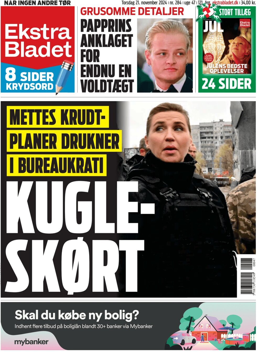 Prima Pagina Ekstra Bladet 21/11/2024