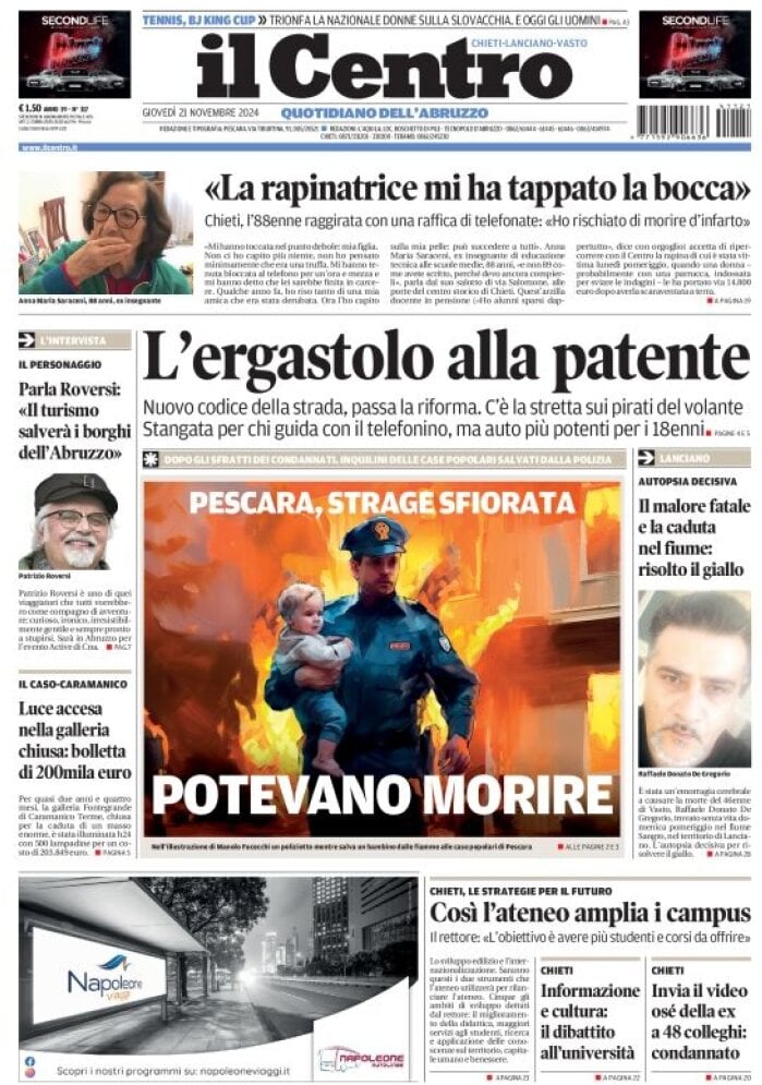 Prima Pagina Il Centro (Chieti) 21/11/2024