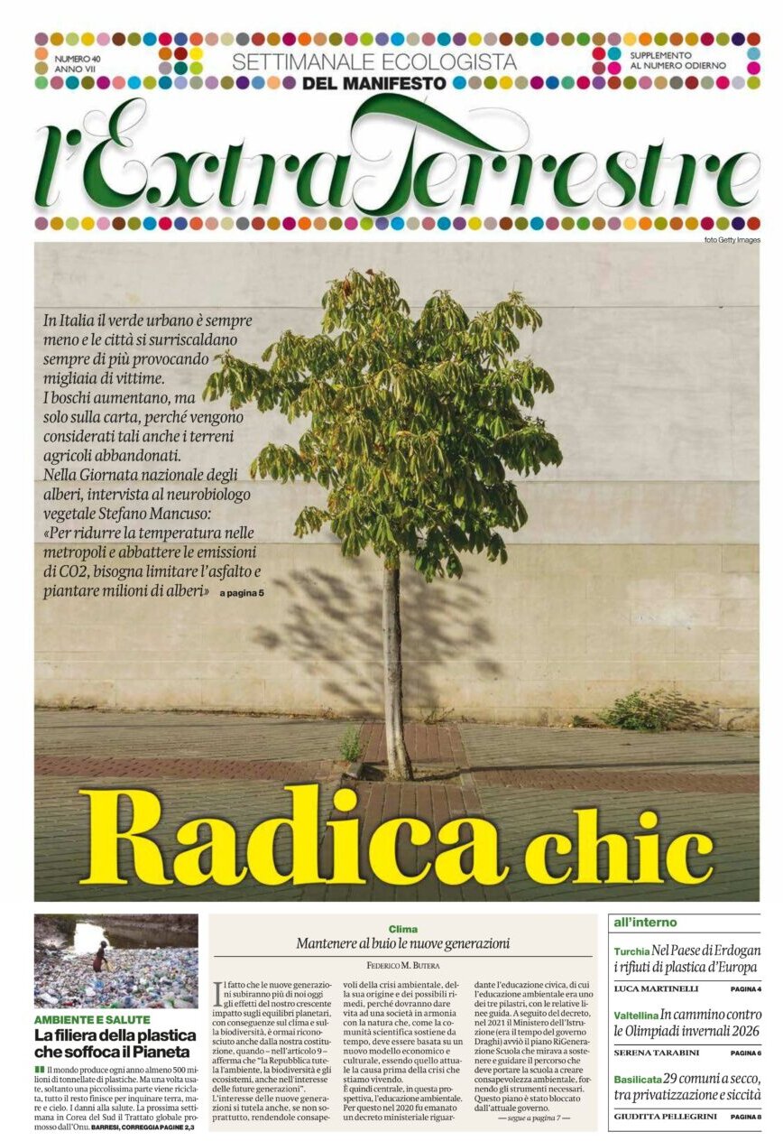 Copertina l’ExtraTerrestre (Il Manifesto) 21/11/2024