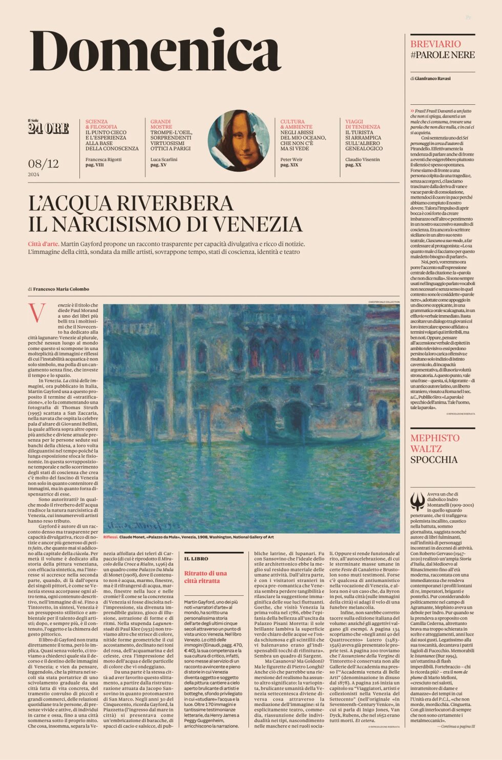 Copertina Domenica (Il Sole 24 Ore) 08/12/2024