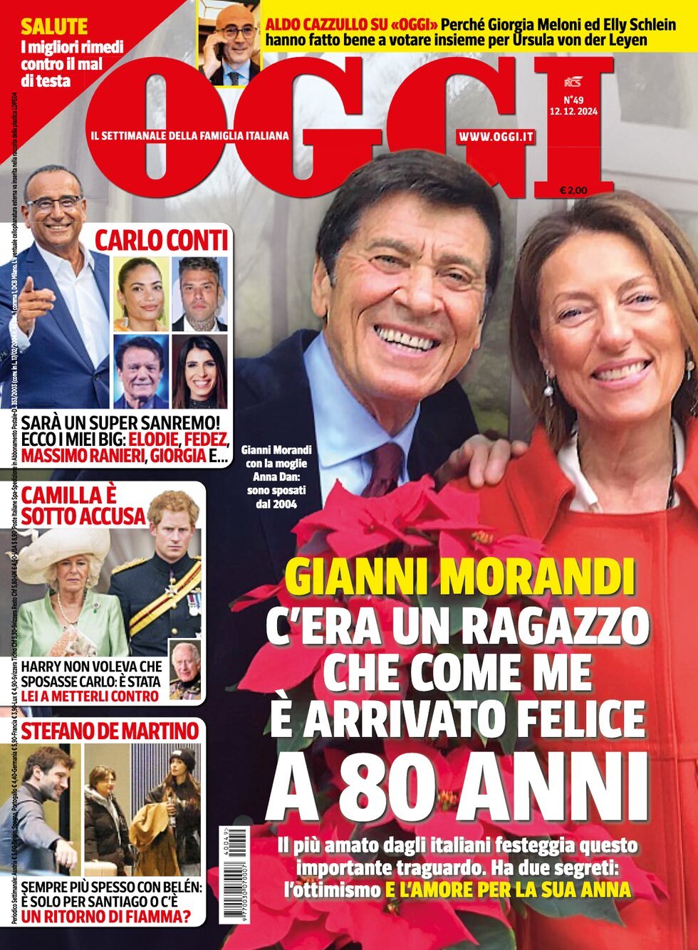 Copertina Oggi 08/12/2024