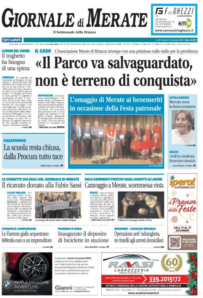 Copertina Giornale di Merate 10/12/2024